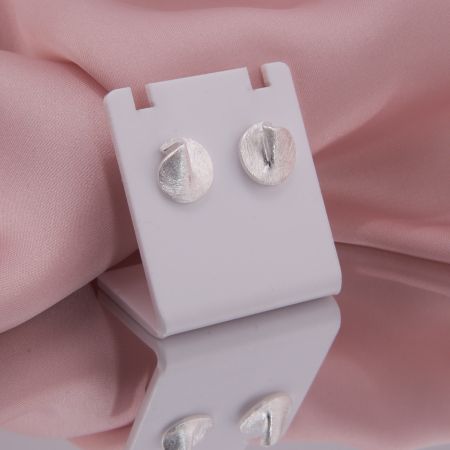 Ohrstecker rund Silber